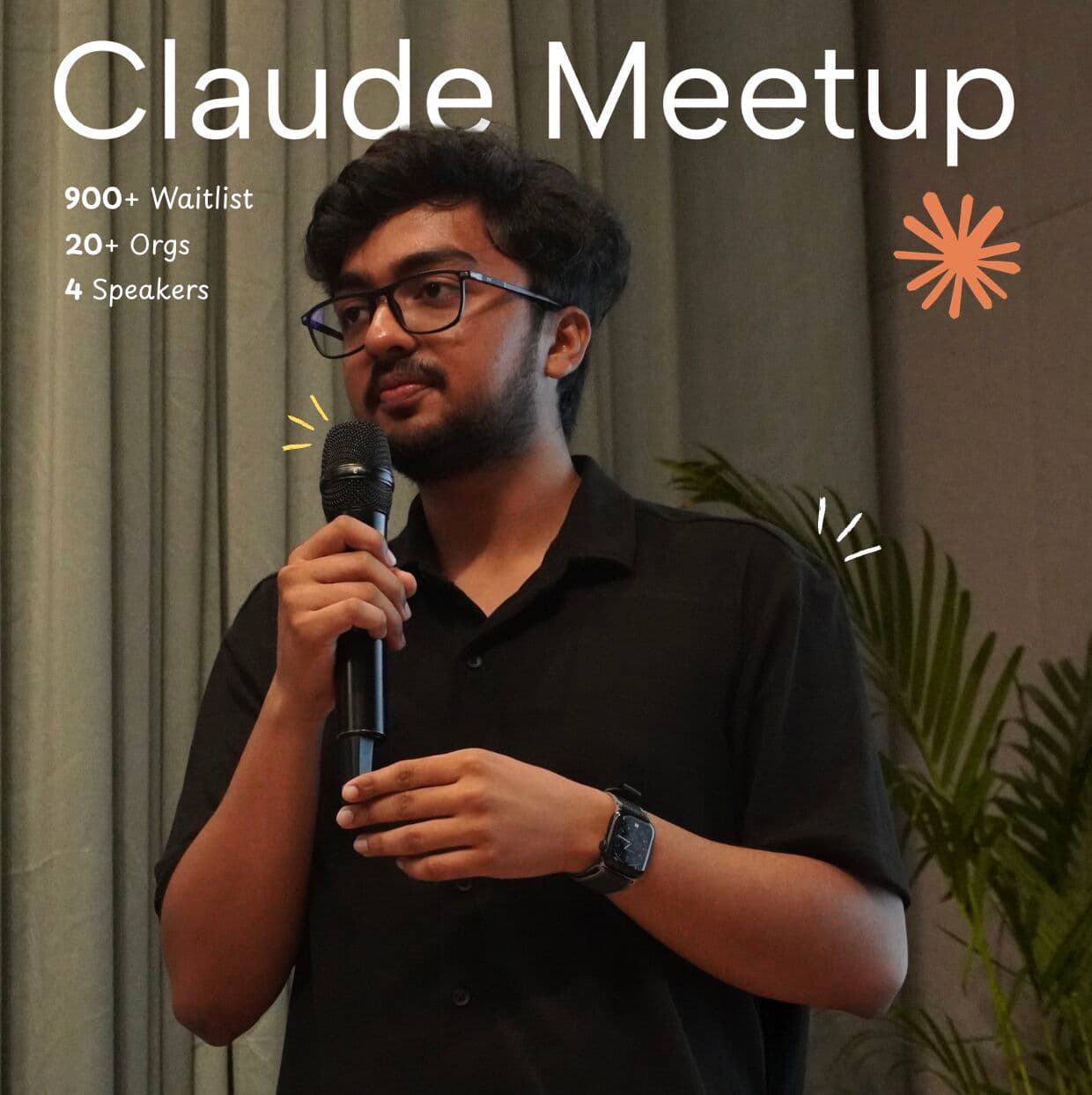 Claude Meetup New Delhi speaker card